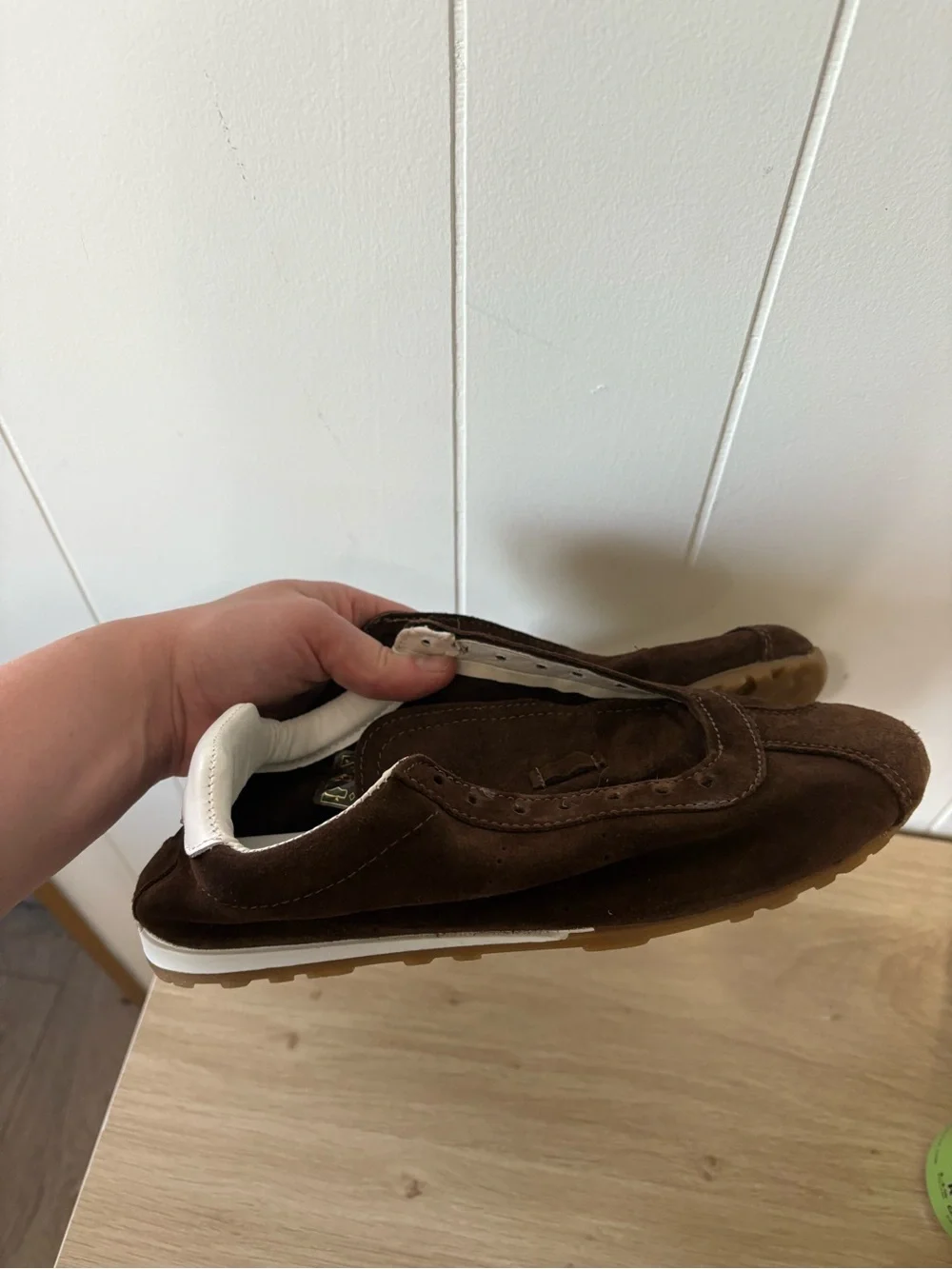 Dolce Vita Serina Suede Sneaker in Brown with White Accents